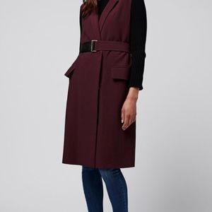 Topshop Sleeveless Belted Coat